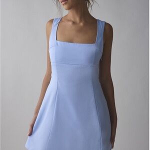 Elegant Blue Sleeveless Dress